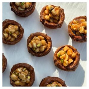 Caramel Macadamia Croissant Tart